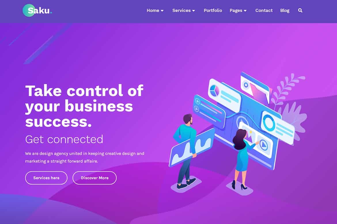 Saku - Business Agency Elementor Template Kit