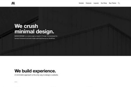 Monochrome Pro Theme by Studiopress + Genesis Framework