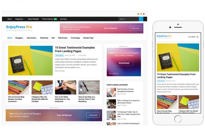 EnjoyPress Pro WordPress Theme by WPenjoy