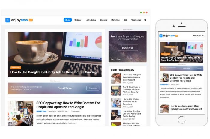 EnjoyNow Pro WordPress Theme by WPenjoy