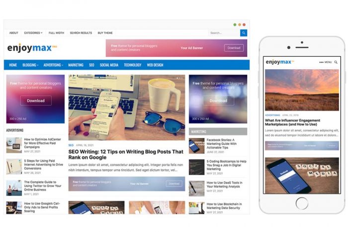 EnjoyMax Pro WordPress Theme by WPenjoy