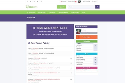 Hirebee Wordpress Freelancer Theme