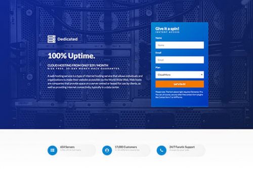 Elementorism Dedicated Landing Page Template