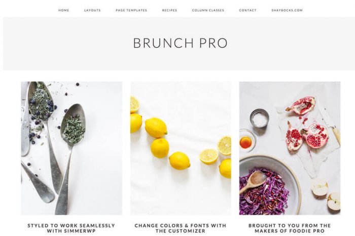 Brunch Pro Theme by Studiopress + Genesis Framework