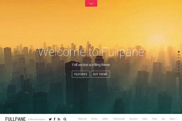 Fullpane Wordpress theme by Themify