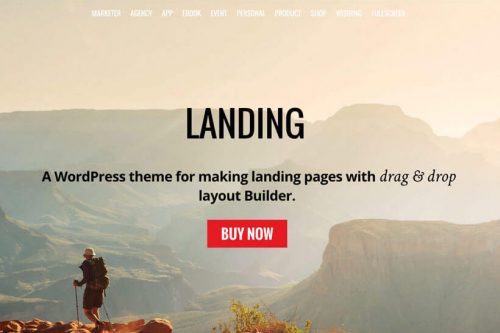 Landing Wordpress theme by Themify