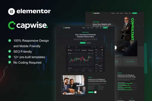 CapWise – Trading & Investment Elementor Pro Template Kit