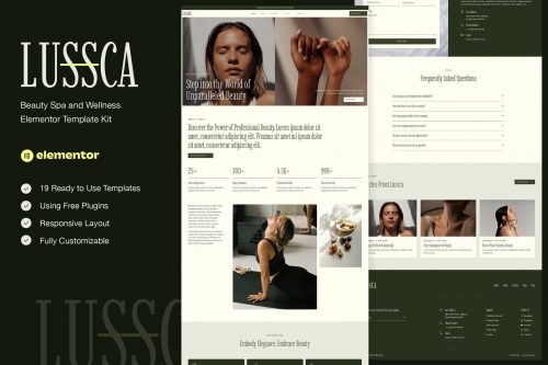 Lussca – Beauty Spa & Wellness Elementor Template Kit