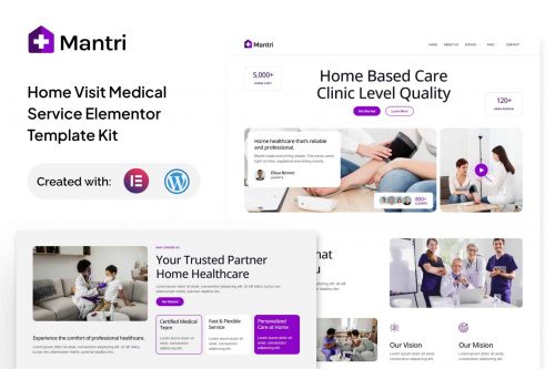 Mantri – Home Visit Medical Service Elementor Template Kit