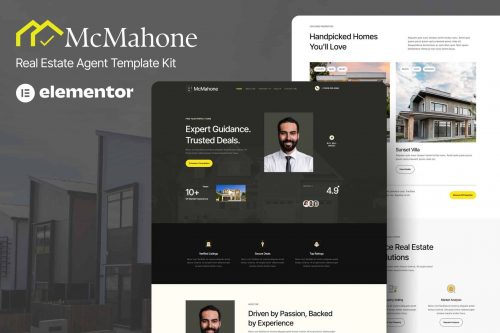 McMahone – Real Estate Agent Elementor Template Kit