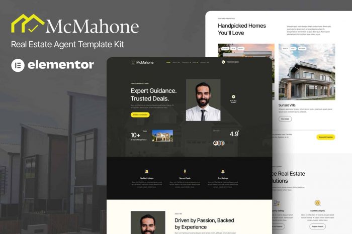 McMahone – Real Estate Agent Elementor Template Kit