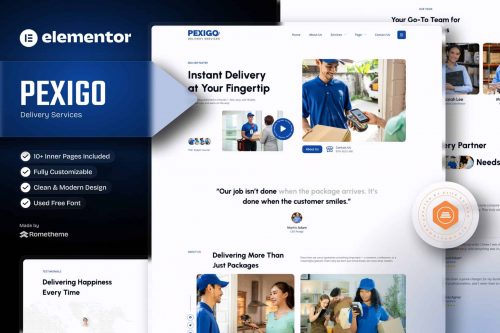 Pexigo – Delivery Services Elementor Template Kit